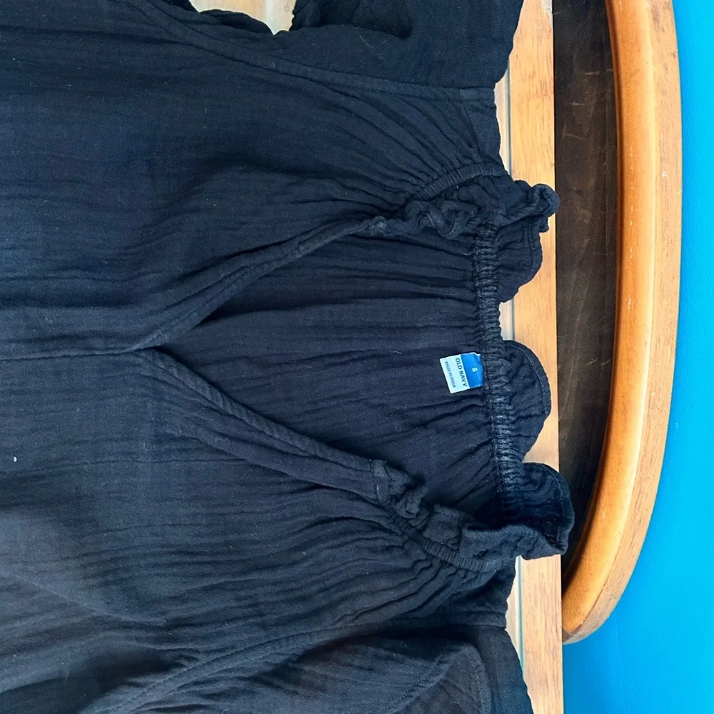 Black Ruffled Blouse - Picture 1 of 3